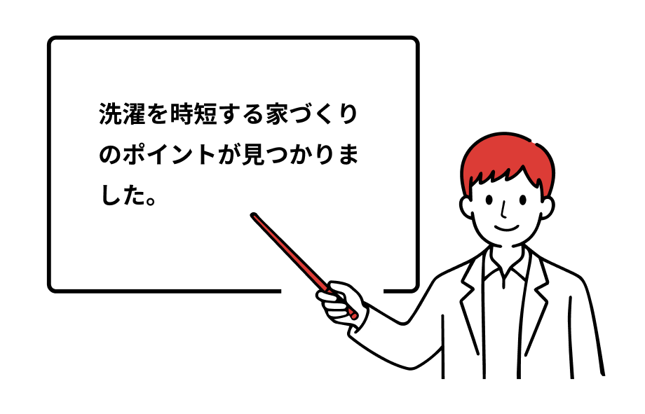 洗濯を時短する家づくりのポイントが見つかりました。